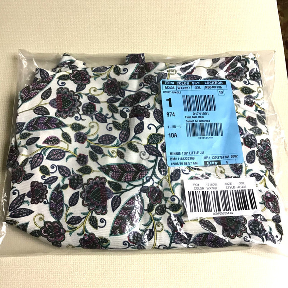 NEW J. Crew Drapey Floral Boat Neck Top Ivory Jungle XXL - Picture 5 of 6